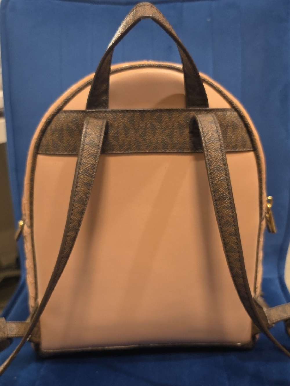 Michael Kors Blush Pink Embossed MK Mini Backpack - Picture 3 of 4